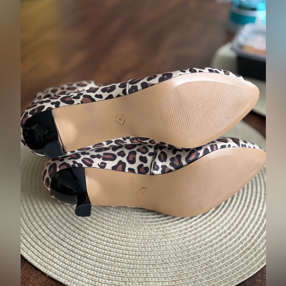 Katy Perry Collections “Bridgette” Leopard Print Ankle Boots - Cream/Brown/Black - Picture 4 of 5